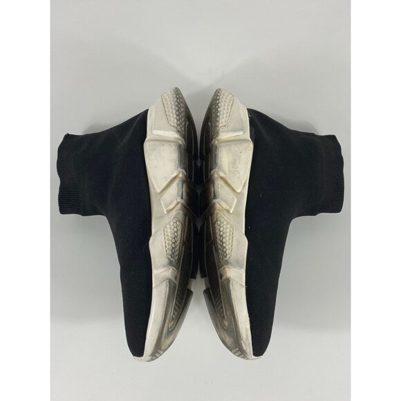 Balenciaga Speed Trainer Sneakers Black/White Men's C366 - Picture 4 of 8